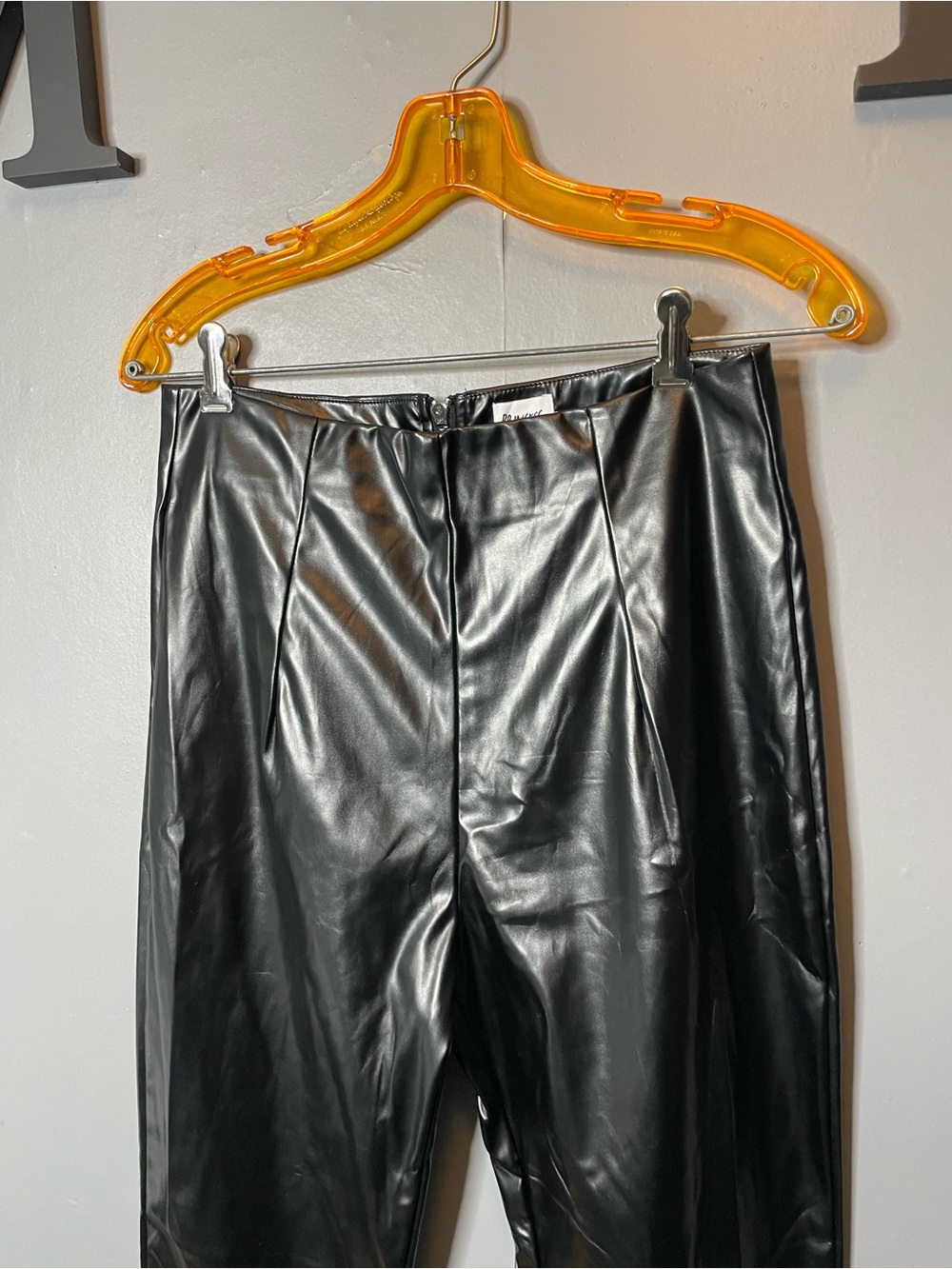 Princess Polly Faux Leather Pants US 8 Black womens skinny - Picture 2 of 11